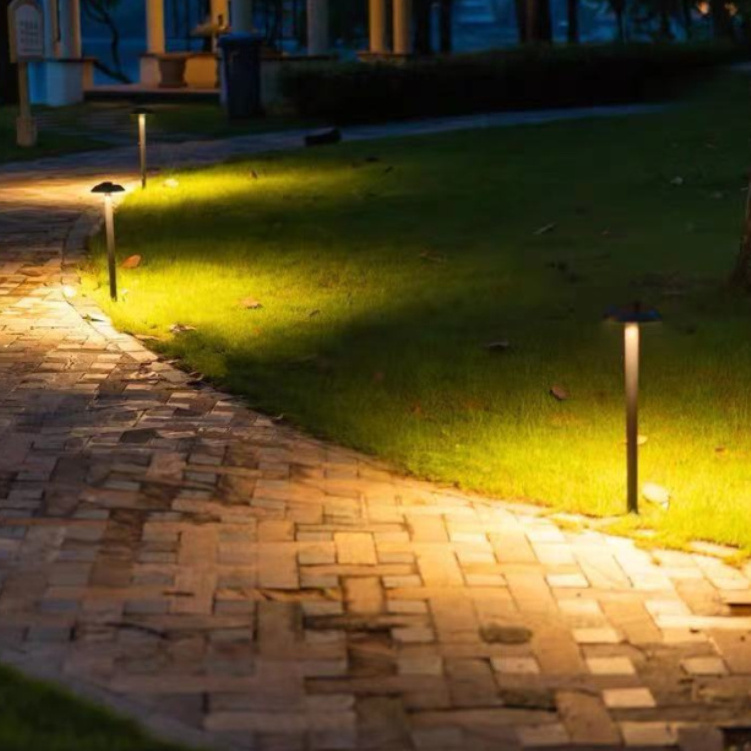 Patio Bollard Lamp Decorative Park Lawn Light Wood Umbrella Pillar Lights Garden Wooden Lantern Landscape Lighting