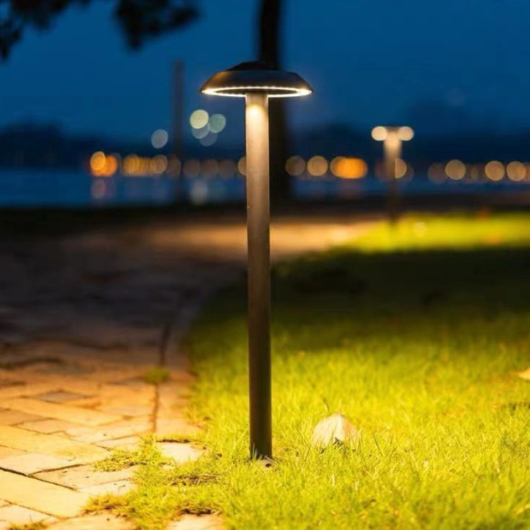 Patio Bollard Lamp Decorative Park Lawn Light Wood Umbrella Pillar Lights Garden Wooden Lantern Landscape Lighting