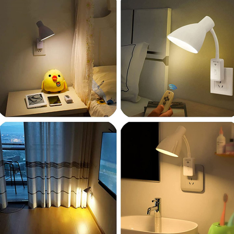 Plug in Wall Lamp Socket E26/E27 LED Bulb Holder Adapter Smart Flexible Light Socket Plug Night Light Converter