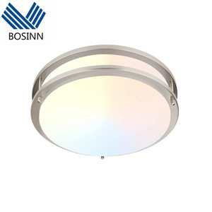 LED Flush Mount Ceiling Light Fixture for Kitchen Hallway Stairwell Bathroom Brushed Nickel Dimmable Ceiling Lamps