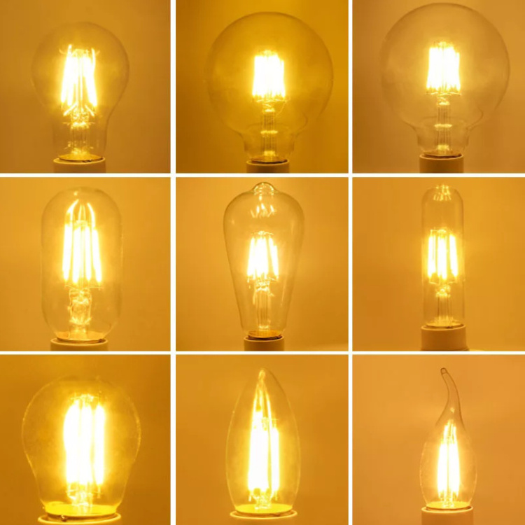 Tungsten Filament Bulb Retro Fashioned Nostalgic Decorative Bulb Lamp Silk Golden Warm Yellow Light Bulbs Incandescent