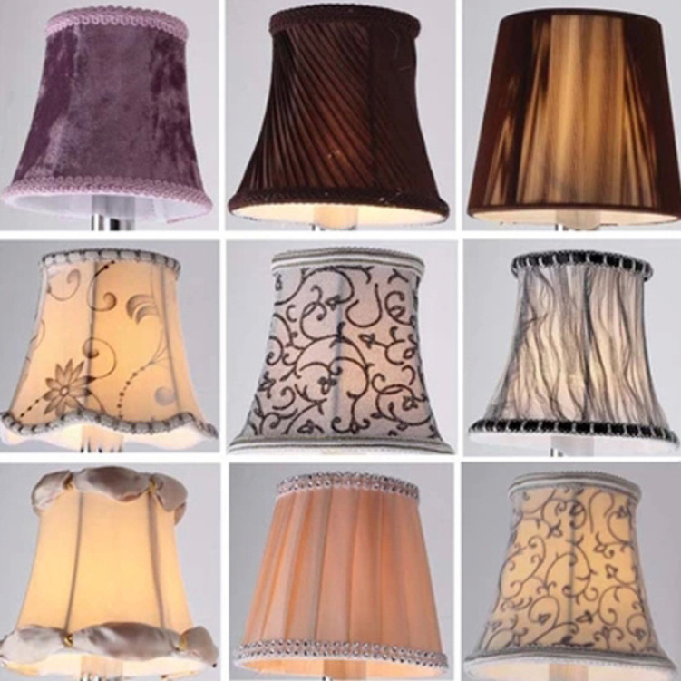 Lamp Shades Table Light Clip Cloth Cover Chandelier Fabric Wall Small Lamps Floor Bell Drum Ceiling Lampshade