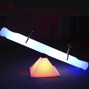 LED Illuminated Seesaw Mall Meichen Event Lighting Festival Double Community Play Furniture Teeterboard Swing