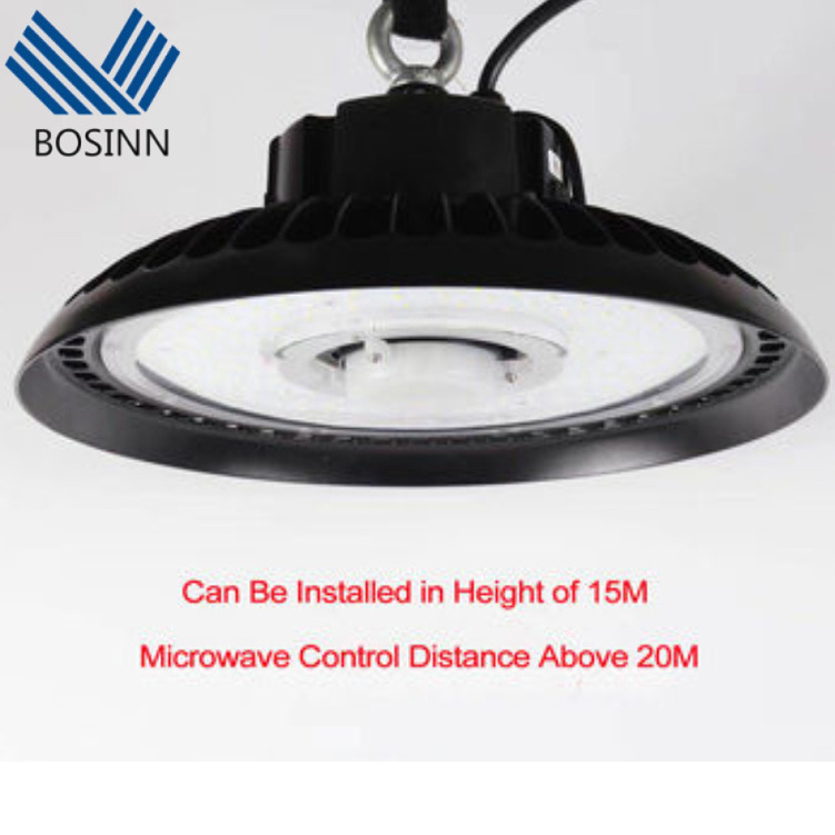 LED UFO High Bay Lights with Motion Sensor Subway Metro Ceiling Lights Workshop Warehouse Shop Gym Hanging Lamps