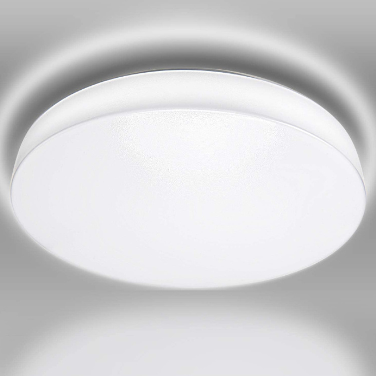 Flush Mount LED Ceiling Light Fixture Damp Rated Kitchen Bedroom Laundry Room Warm Color Dimmable Ceiling Lamp