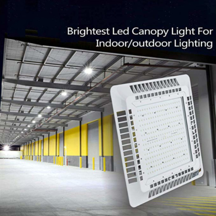 LED Canopy Lights Super Bright Garage Workshop Lighting Gas Station Carport Ceiling Light IP65 Waterproof Canopy Lamp