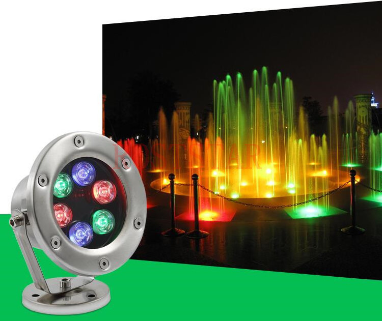 Garden Pond Fountain Lamp Auto Dimming RGB Color Change Underwater Lights IP68 Pool Landscape Lighting