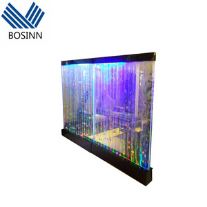 Water Fountain Dynamic Scenery Waterfall Curtain Decorative Bar Restaurant Wall Screen Dancing Water Bubble