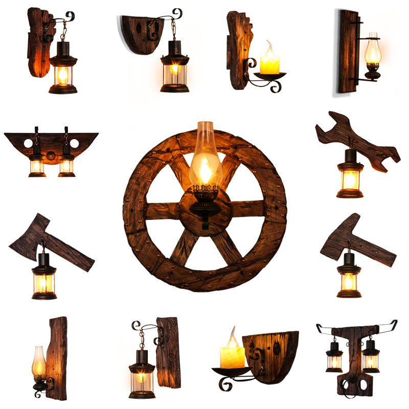 Garden Wall Lamps Lantern Black Finish Seeded Glass Porch Sconce Exterior Wall Light Courtyard Swing Arm Lights