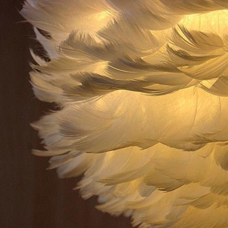 Living Room Bedroom Chandelier White Feather Pendant Lamp 30/40/50/60cm Ceiling Lamp Decoration hanging lights