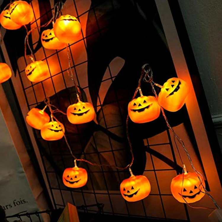 Halloween String Lights 3D Pumpkin Lantern Landscape Twinkle Light Decorative Fairy Lamp Party Holiday Lighting