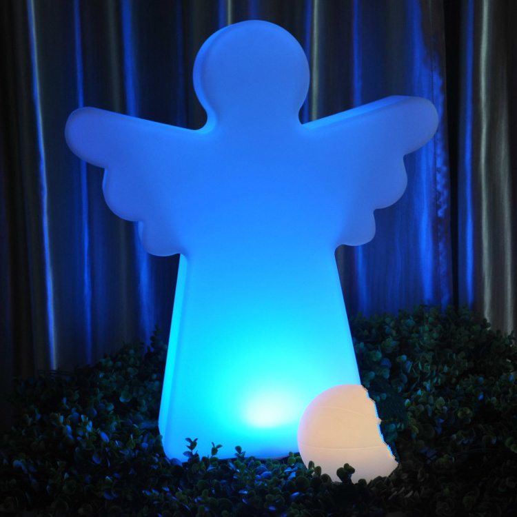 LED Landscape Lighting Christmas Tree Lights Outdoor Glow Angel Baby Remote Control Angel Decorations Motif Lamp