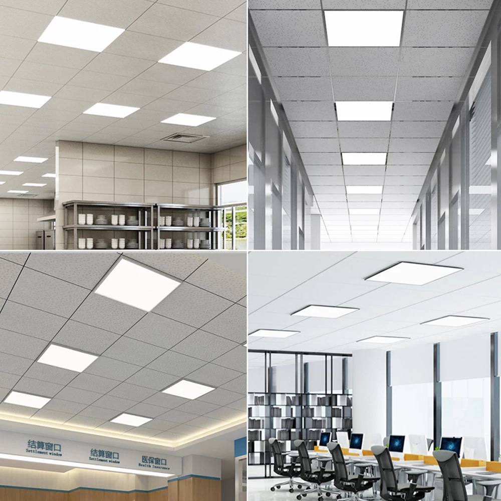 LED Ceiling Lamp Office Panel Light Dimming Square Round Recessed Grid Downlight 30*30cm Classroom Ceiling Lighting