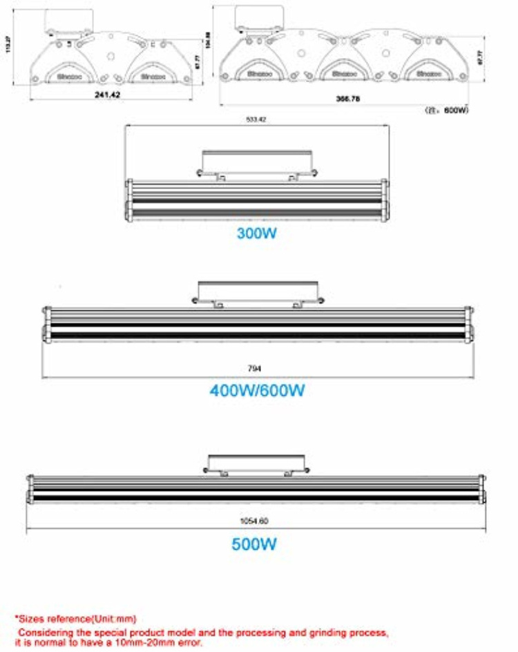 Factory 50w Led Linear High Bay Light 100w 200w Module Industrial Lamp Warehouse Mounted Suspend Ceiling Lamp