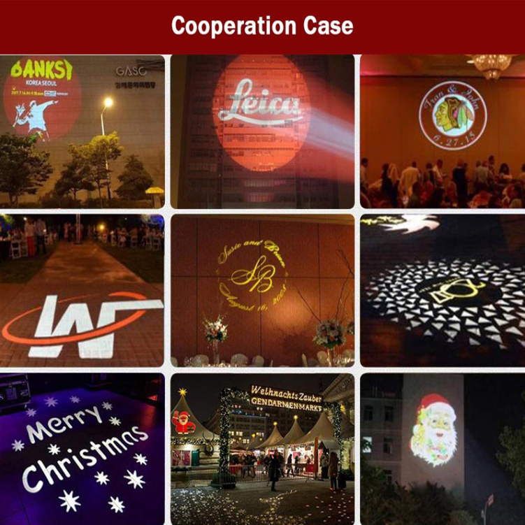 GOBO Advertise Lights Logo Projector Lamp Pedestrian Zones Floor Landscape Lighting Hotel Wedding Event Spotlight