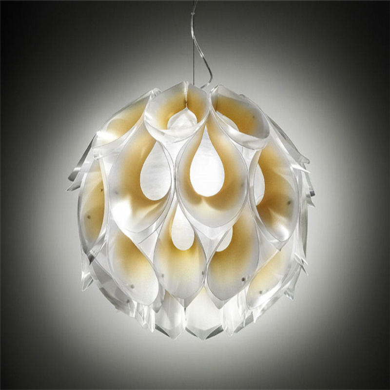 Italy Ball Pendant Lamp White Petal Hanging Lights Flower Lantern Europe Ceiling Decorative Lighting Fixture