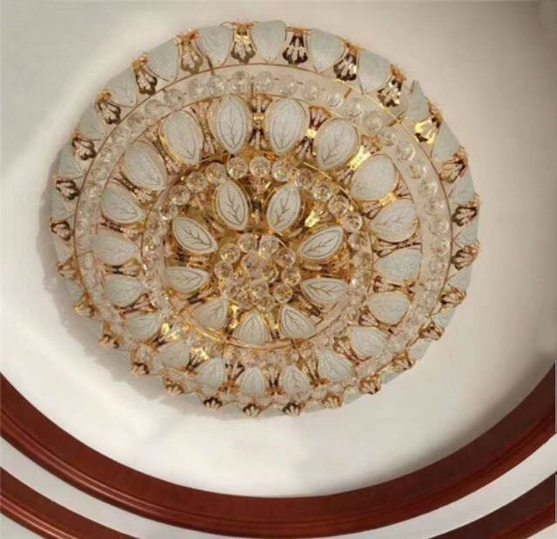 palace pendant lights seven stars moon lotus ceiling lamp decorative temple hall hotel crystal lotus chandelier