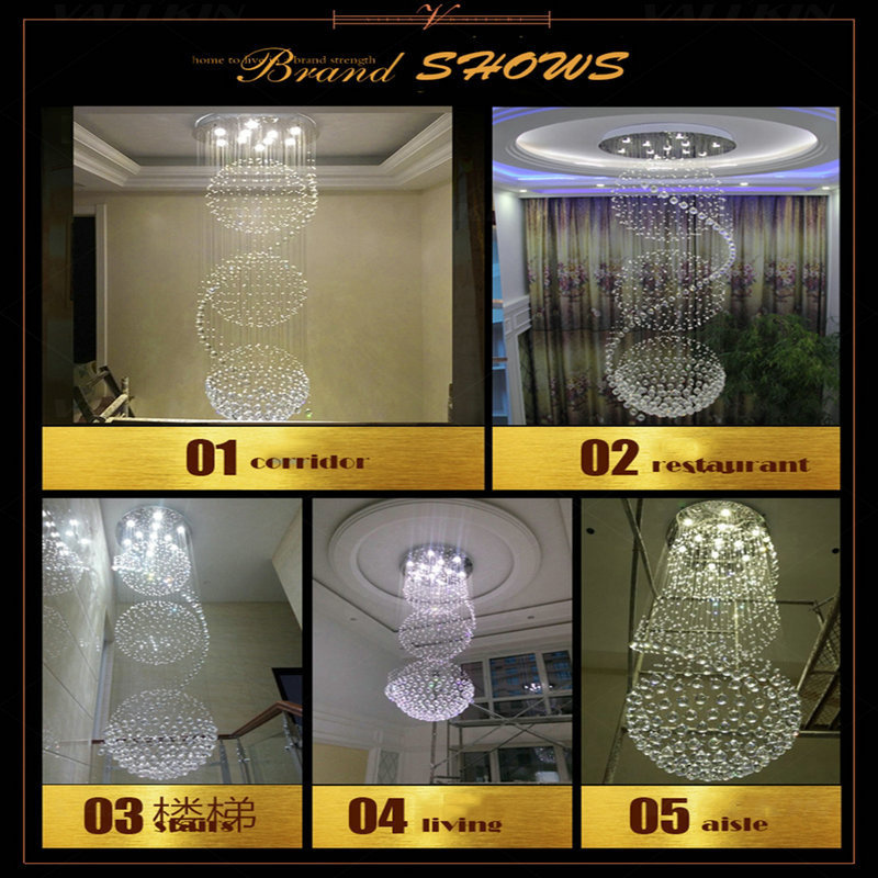 Crystal Pendant Lights for Hallway Foyer Chandelier Dining Room Entryway Livingroom single screw Ceiling Lamp