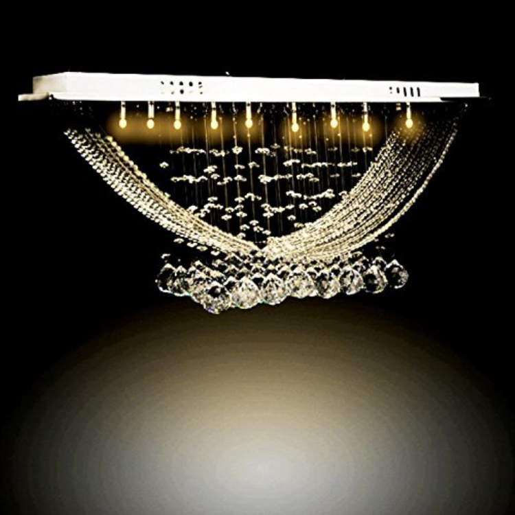 Crystal Chandeliers Light Premium Elegant Raindrop Flush Mount Lighting for Bedroom Living Room Ceiling Lights