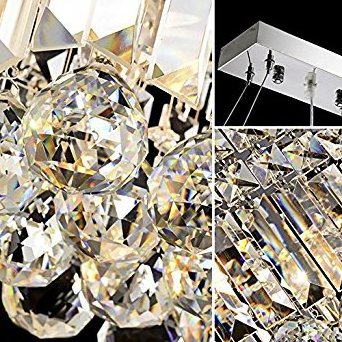 Rectangular Ceiling Lamps Raindrop Crystal Chandelier Tassel Crystal Beads Lights Flush Mount Ceiling Light