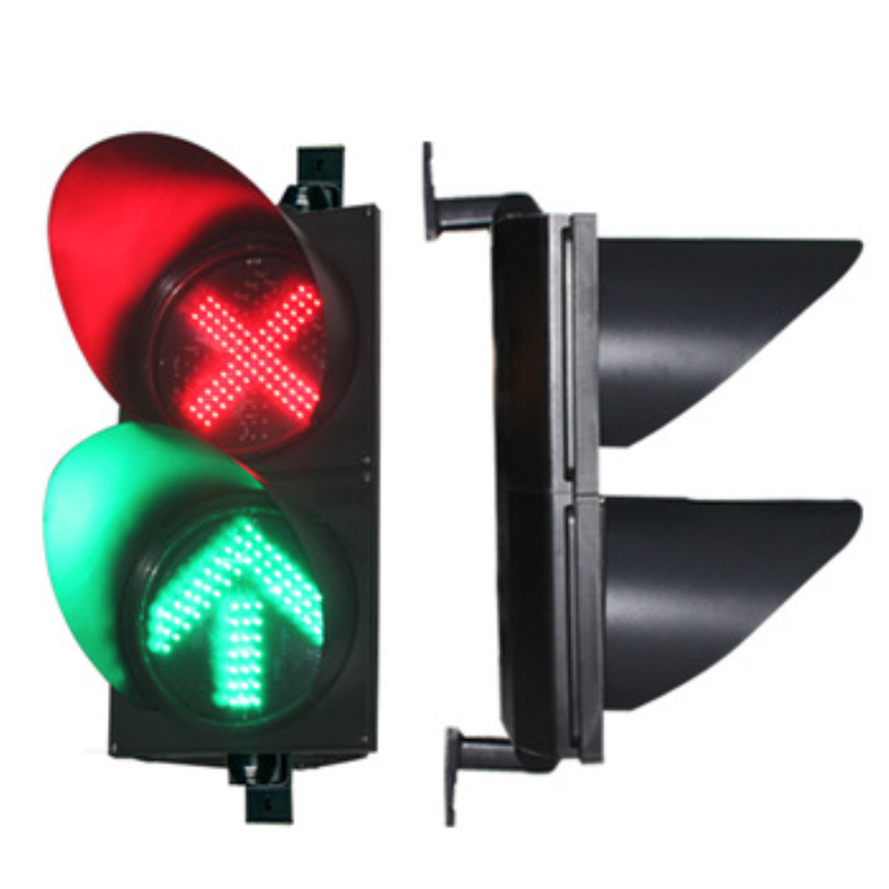 Red Cross Green Arrow Signal Lamp Semaphore Traffic Light parking lot zebra crossing indicator light