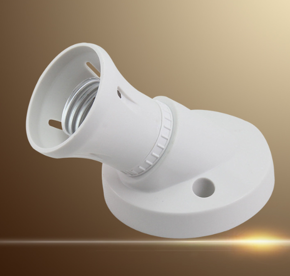 Slanting Lamp Holder Socket Light e26 e27 Angle Light Fitting Bayonet Batten White Ceiling Lamp Holder B22 Converter