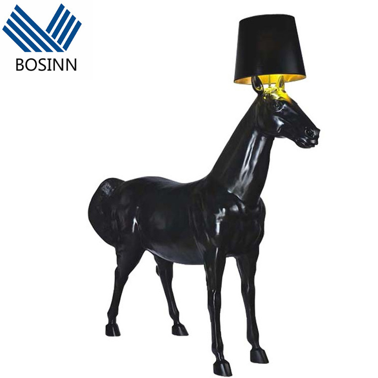 Art Display sculpture lighting horse head jack-up floor lights hotel lobby hall creative art display floor lamp