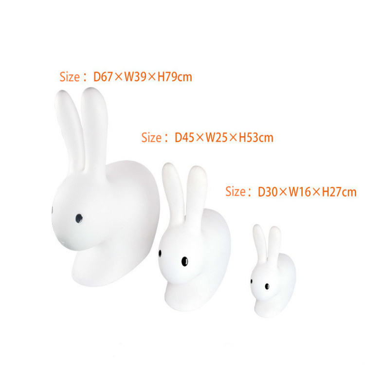 Rabbit Led Night Light Children Baby Kids Toy Bedside Lamp RGB Multicolor Nursery Rhymes Landscaping Rabbit Lantern