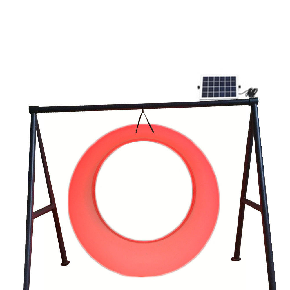 Solar Powered Led Swings Luminous Hanging Chair Seat Moon Sculpt Lamps Bench Leisure Seat Patio Luminous Swing