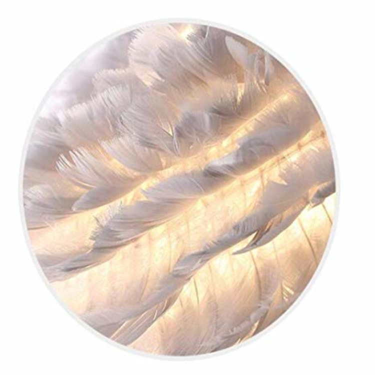 Feather Pendant Lights Droplights Kids Room Hanging Lamp Decoration Wedding Bedroom Suspension Lighting Fixture