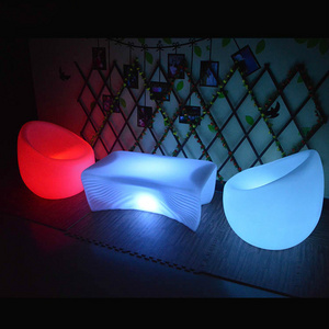 Luminous Chair Lighting Furniture Club RGB Night Lamp Decoration Bar Seat Sofa Hotel Patio Wedding Party Furniture