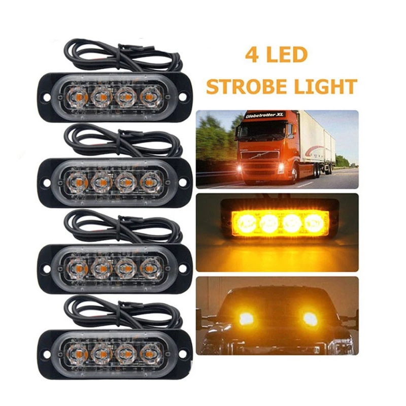 Trailer Side Marker Indicator Lamp Auto Car Bus Pickup Truck Warning Strobe Lights Yellow Truck Turn Signal Lamp