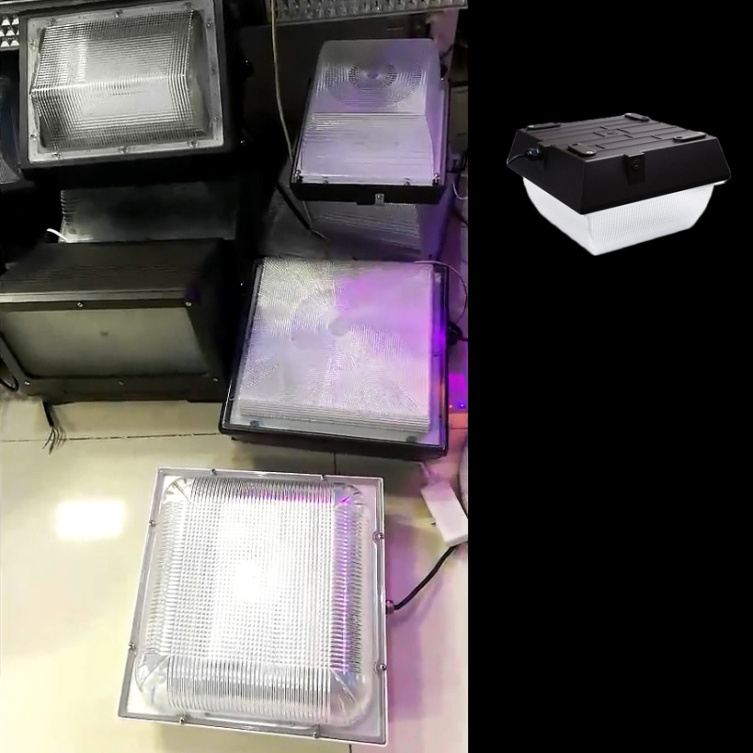 LED Canopy Light Housing Square Type Metro Station Tunnel Dampproof High-quality Aluminum PC Cover Non-glare Canopy Lamp