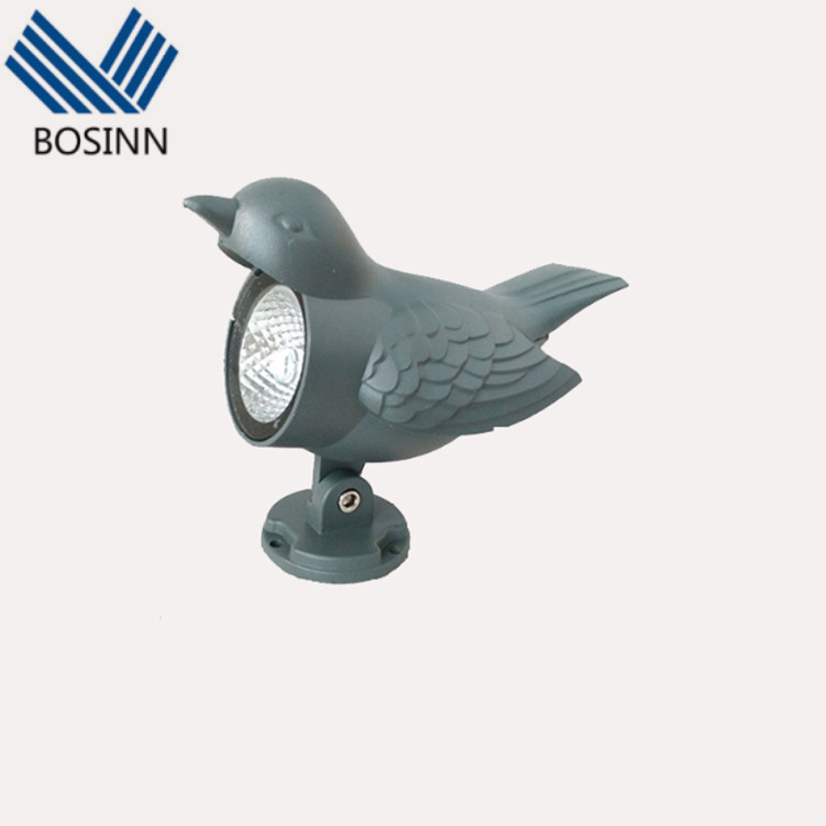 Gazebo Tile Lamp Outdoor Landscape Lighting Decoration Roof Spotlights RGB Golden Bird Art Iron Corrugated Lights