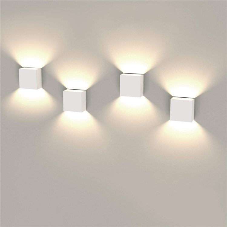 Living Room Wall Lamp Decorative Cuboid Wall Light Hotel Porch Up Down Lighting Landscape 6W/12W Corridor Lights