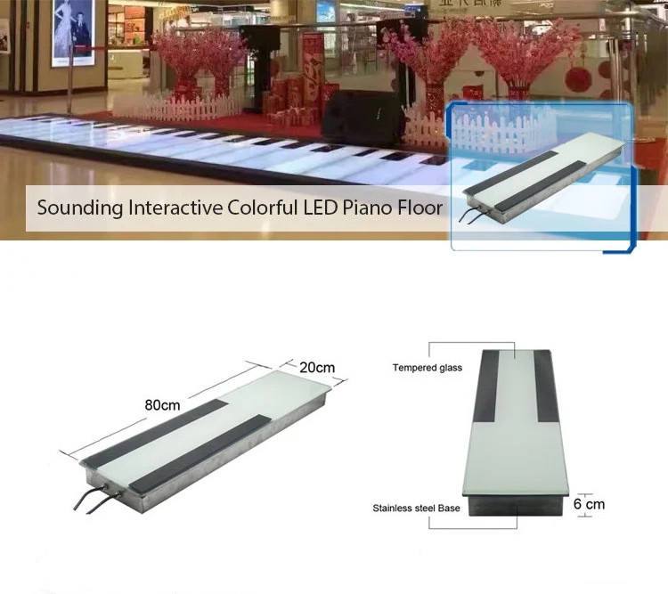 Tile Lamp Induction Foot Pedal Ground Piano Keys Tile Landscape Lighting Stair Step Light Stage Piano Brick Lights