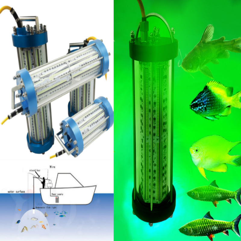 Underwater Catching Fish Lights 1500W Trap Squid Flashlight Lures Attractor Fishing Lamp Marine Fishing Tuna Lure