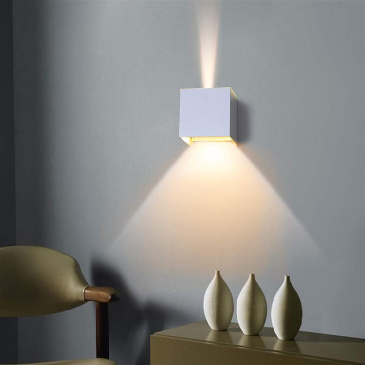 Living Room Wall Lamp Decorative Cuboid Wall Light Hotel Porch Up Down Lighting Landscape 6W/12W Corridor Lights