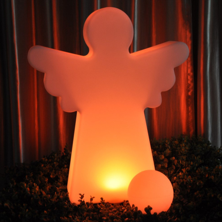 LED Landscape Lighting Christmas Tree Lights Outdoor Glow Angel Baby Remote Control Angel Decorations Motif Lamp