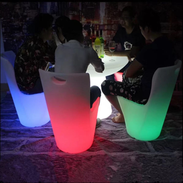 Luminous Chair Lighting Furniture Club RGB Night Lamp Decoration Bar Seat Sofa Hotel Patio Wedding Party Furniture