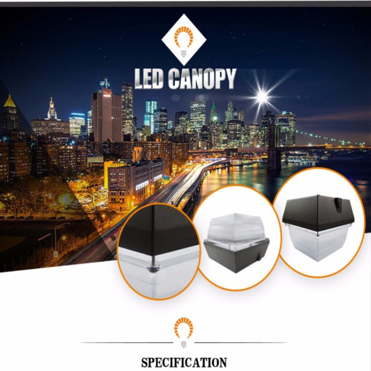 Parking Lots Garage Canopy Lights Gas Station with Motion Sensor Canopy Lamp Recessed Explosion Proof Light