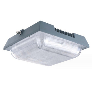 Slim LED Canopy Light with Dlc Premium Outdoor Petrol Station Light PC Cover Non-glare Dimmable Canopy Lamp