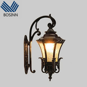 Garden Wall Light Outdoor Courtyard Wall Lamp Outside Patio Bronze Exterior Sconce Bulb Yard Landscape Lighting