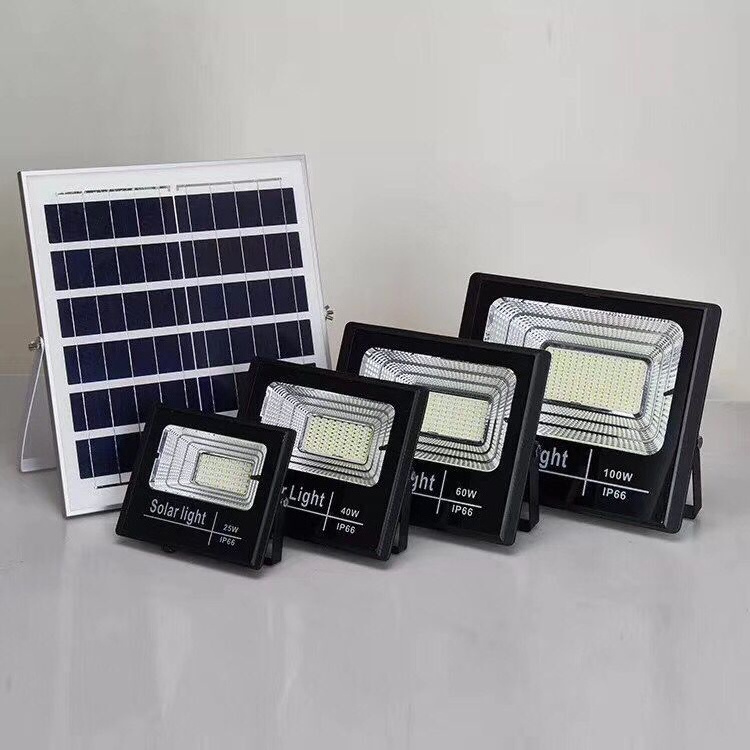 Solar Flood Lights 10W 20W 30W 100w Ip65 Outdoor Patio Pathway Solar Security Lamps Remote Control Spotlights