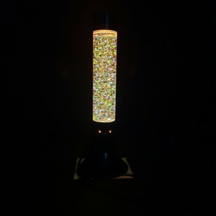 Cylinder Lava Lamp Decorative Living Room Standing Floor Lamps Novelty Pearl Powder RGB Glitter Lights