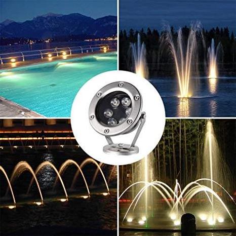 Garden Pond Fountain Lamp Auto Dimming RGB Color Change Underwater Lights IP68 Pool Landscape Lighting