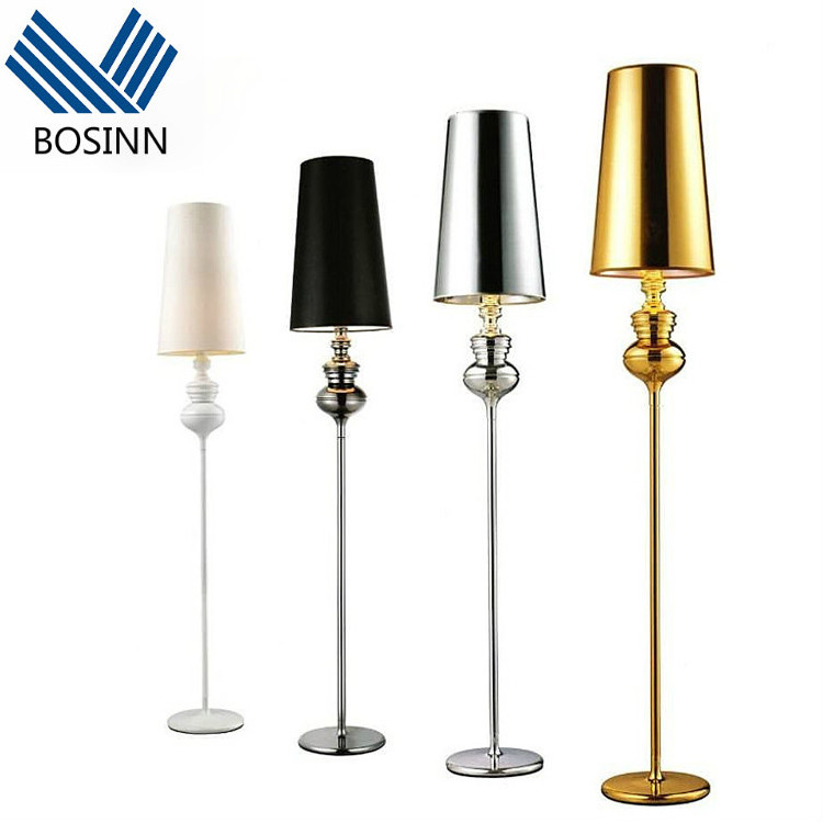 Metal Art Lamp Glitter Chrome Plated Lampshade Elegant Floor Lights Decorative Hotel Hall Floor Lamps