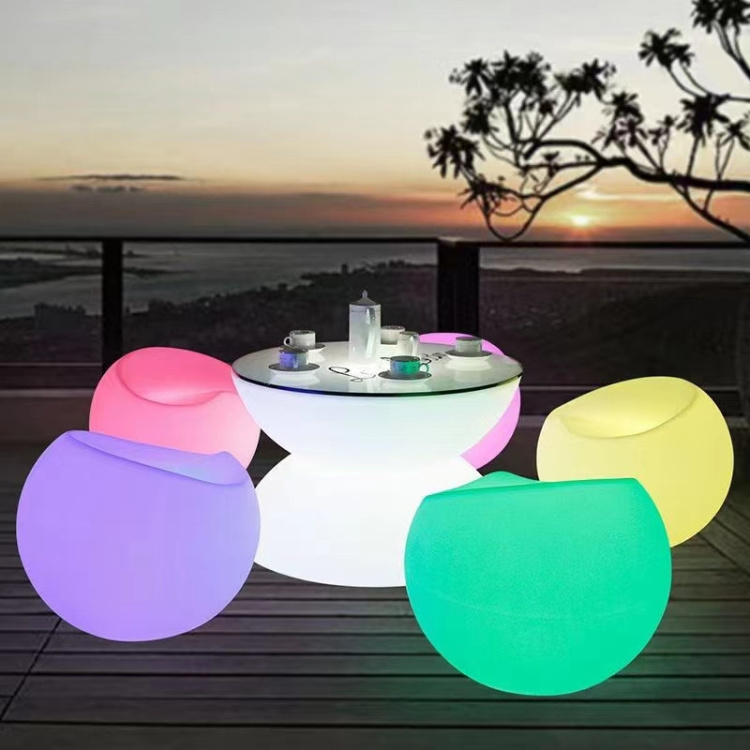 Luminous Chair Lighting Furniture Club RGB Night Lamp Decoration Bar Seat Sofa Hotel Patio Wedding Party Furniture