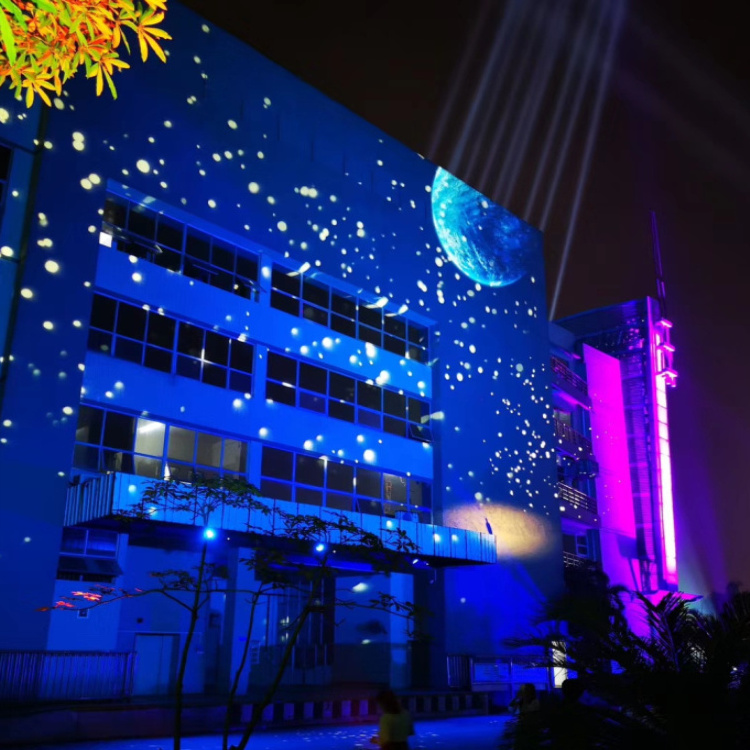 Huge Projection Lamps Building PhotoWall Live 3D Advertising Light Full HD 3D Hologram Landscaping Outdoor Movies