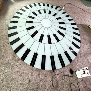 Piano Induction Floor Tile Lamp Foot Stepping Floor Lamp Stage Music Interactive Ground RGB Induction Brick Light